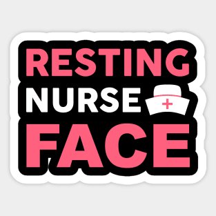 Resting Nurse Face Sticker